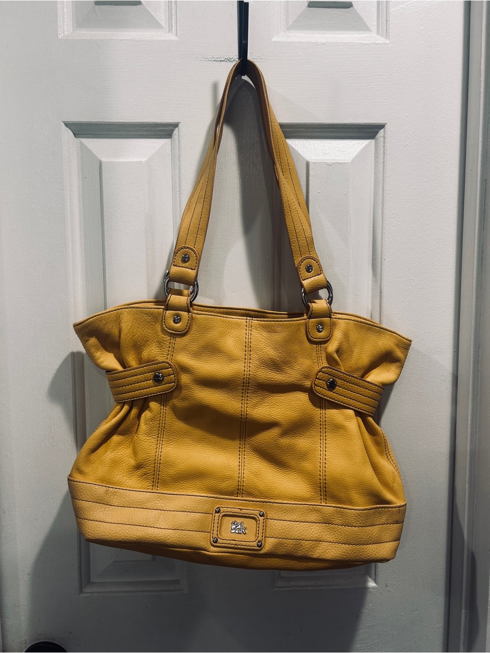 Vintage The Sak Mustard Yellow Leather Shoulder Bag